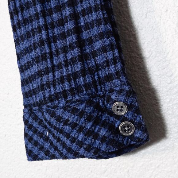 J Jill Women’s Tunic Shirt Coastal Minimalist Gingham Check Travelcore Size XL - Picture 5 of 8